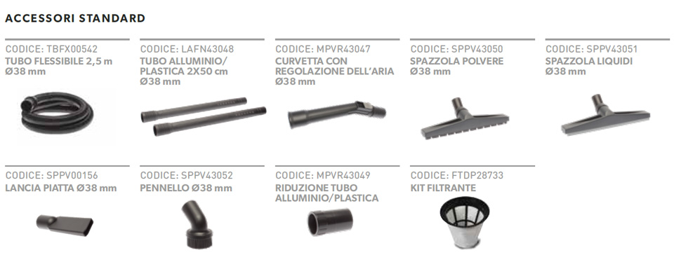 aspiratore soteco asdo15047 accessori descr
