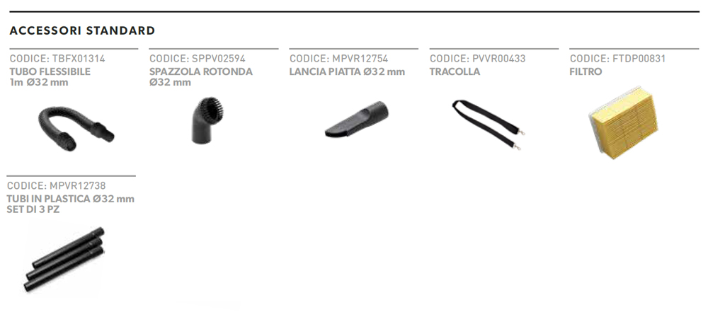 aspiratore soteco isy lion asdo13776 accessori descr