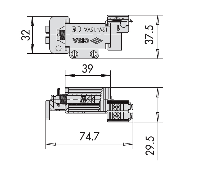 bobina elettrica 107025 misure descr