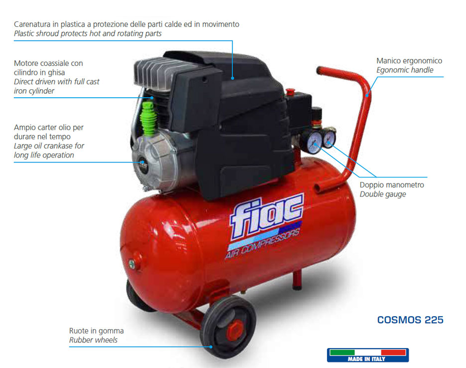 compressore fiac cosmos225gm14 caratt descr