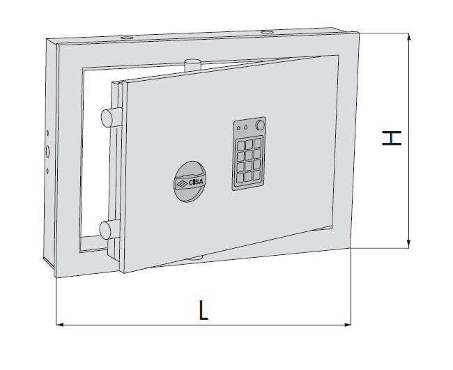 frontale cassaforte cisa 8371040 misure descr