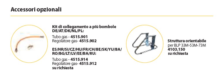 generatore aria calda master blp17 accessori opz descr