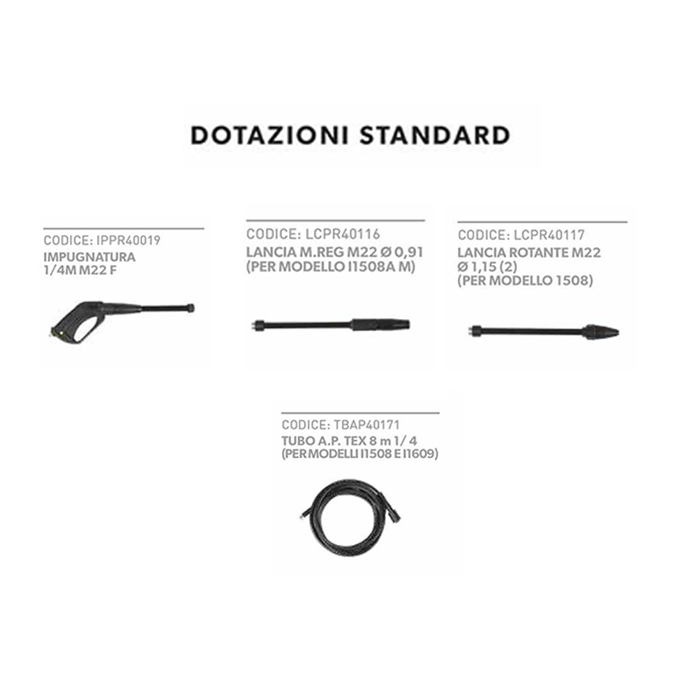idropulitrice portotecnica g149 accessori descr
