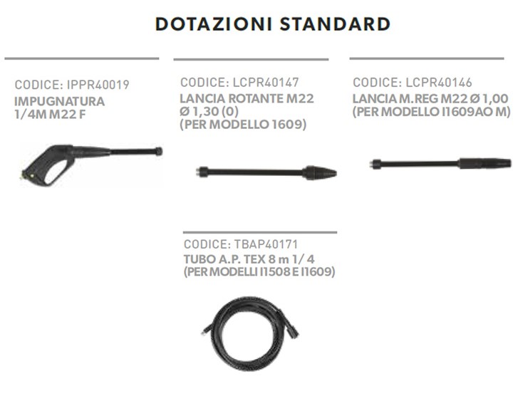 idropulitrice portotecnica g159 accessori descr