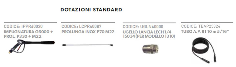 idropulitrice portotecnica runner h4 1310p4m acc descr