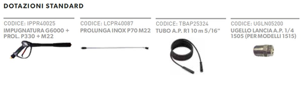idropulitrice portotecnica runner h4 d1515p4rt acc descr