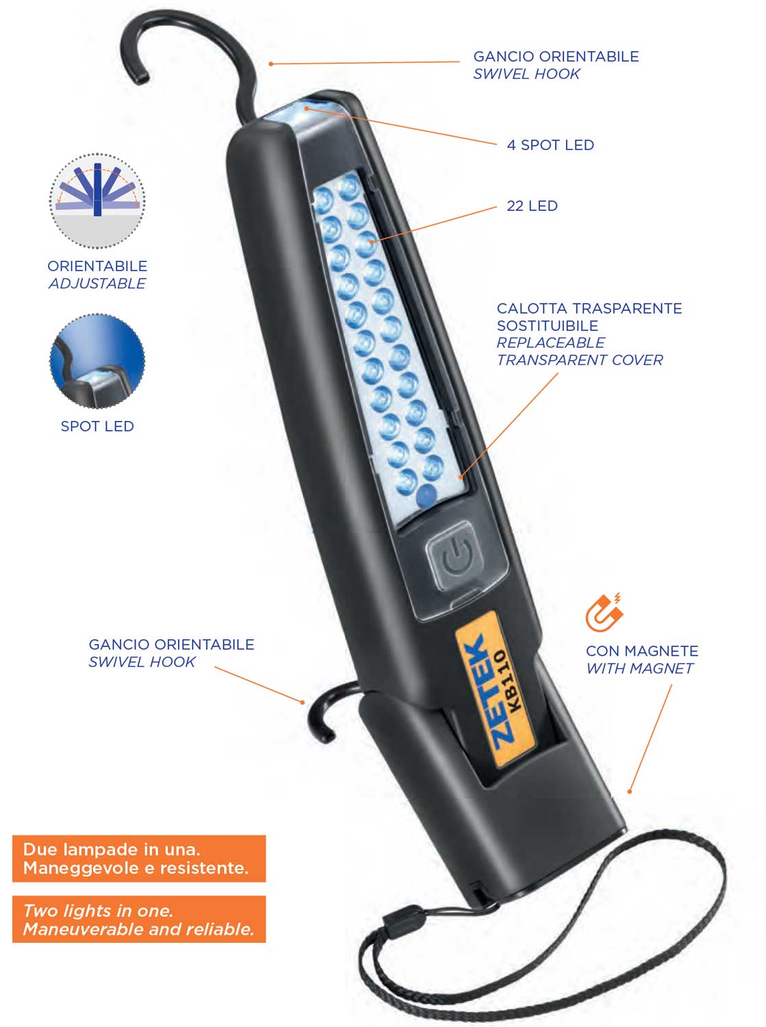 lampada kb110 dettaglio