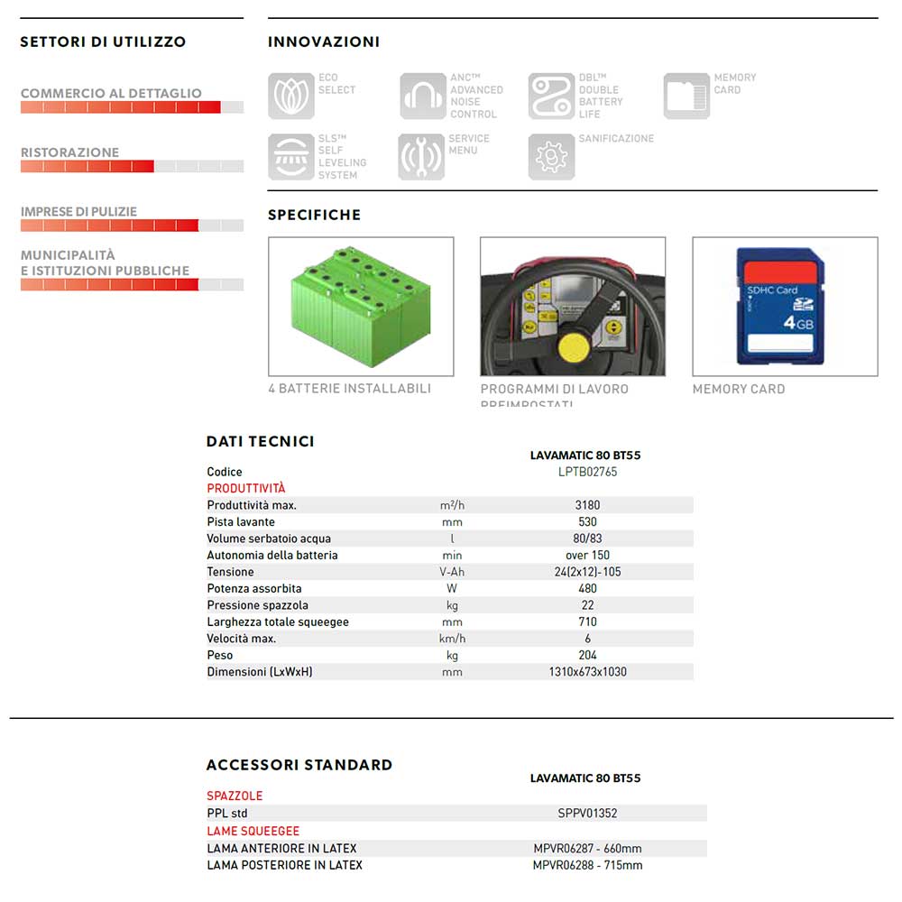 lavamatic80 datiaccessoricaratt descrizione