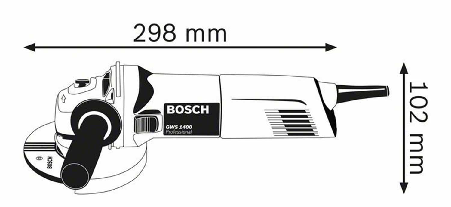 gws 1400 dimensioni