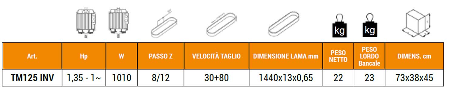 tm125inv dimensioni