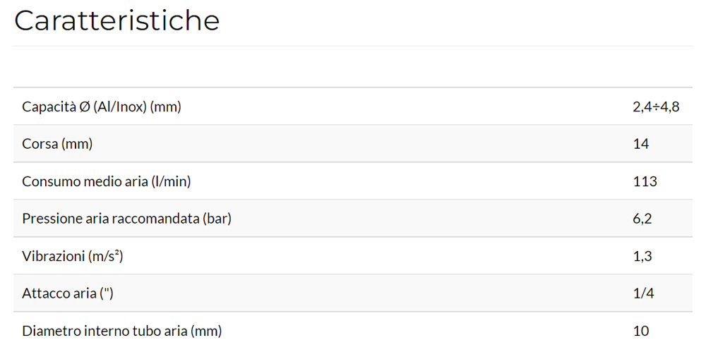 rivettatrice usag 926a dati descr