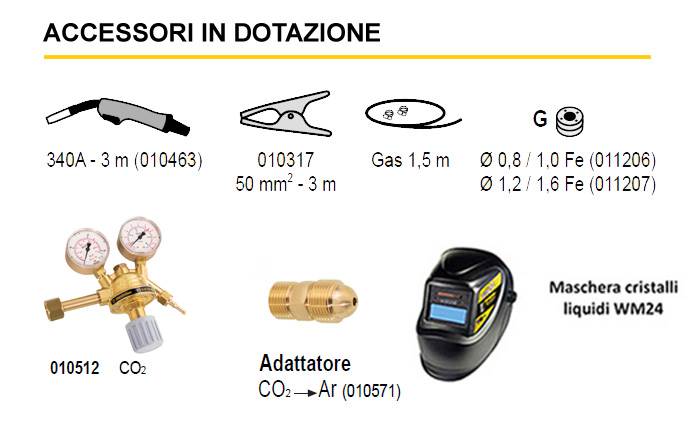saldatrice deca 263400 accessori descr