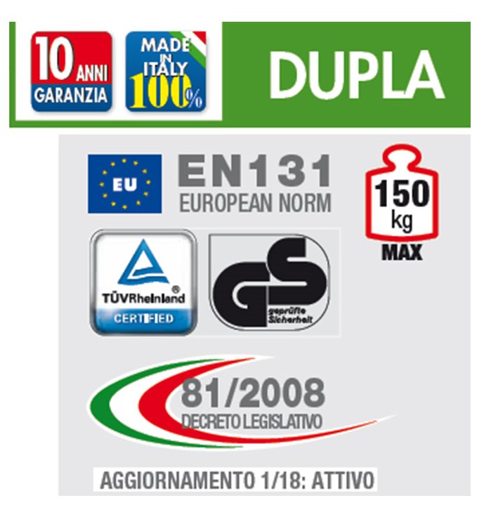 scala doppia facal dupla normativa descr