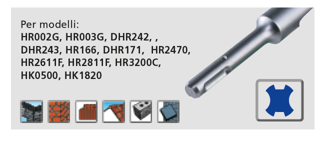 scalpello makita b14043 compatibile descr