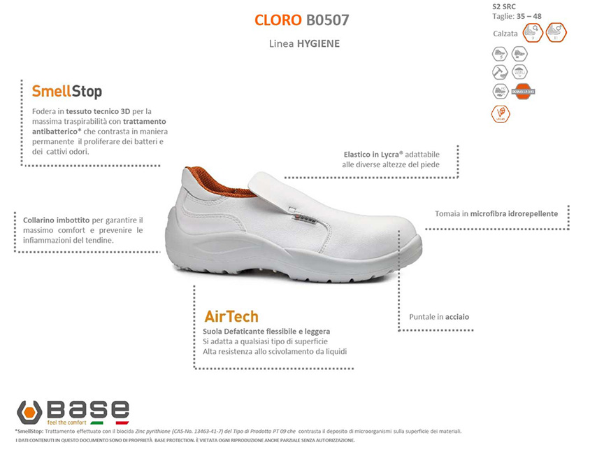 scarpa base cloro scheda grafica descr