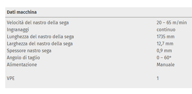 sega nastro optimum s150gvario dati descr2