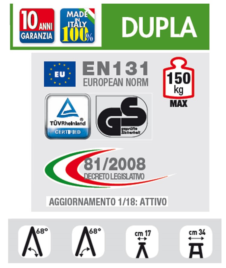 sgabello facal dupla norma descr