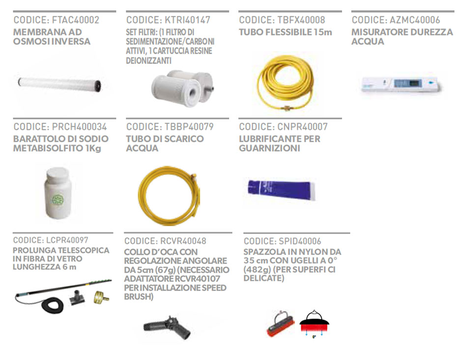 sistema pulizia greentube portotecnica accessori descr