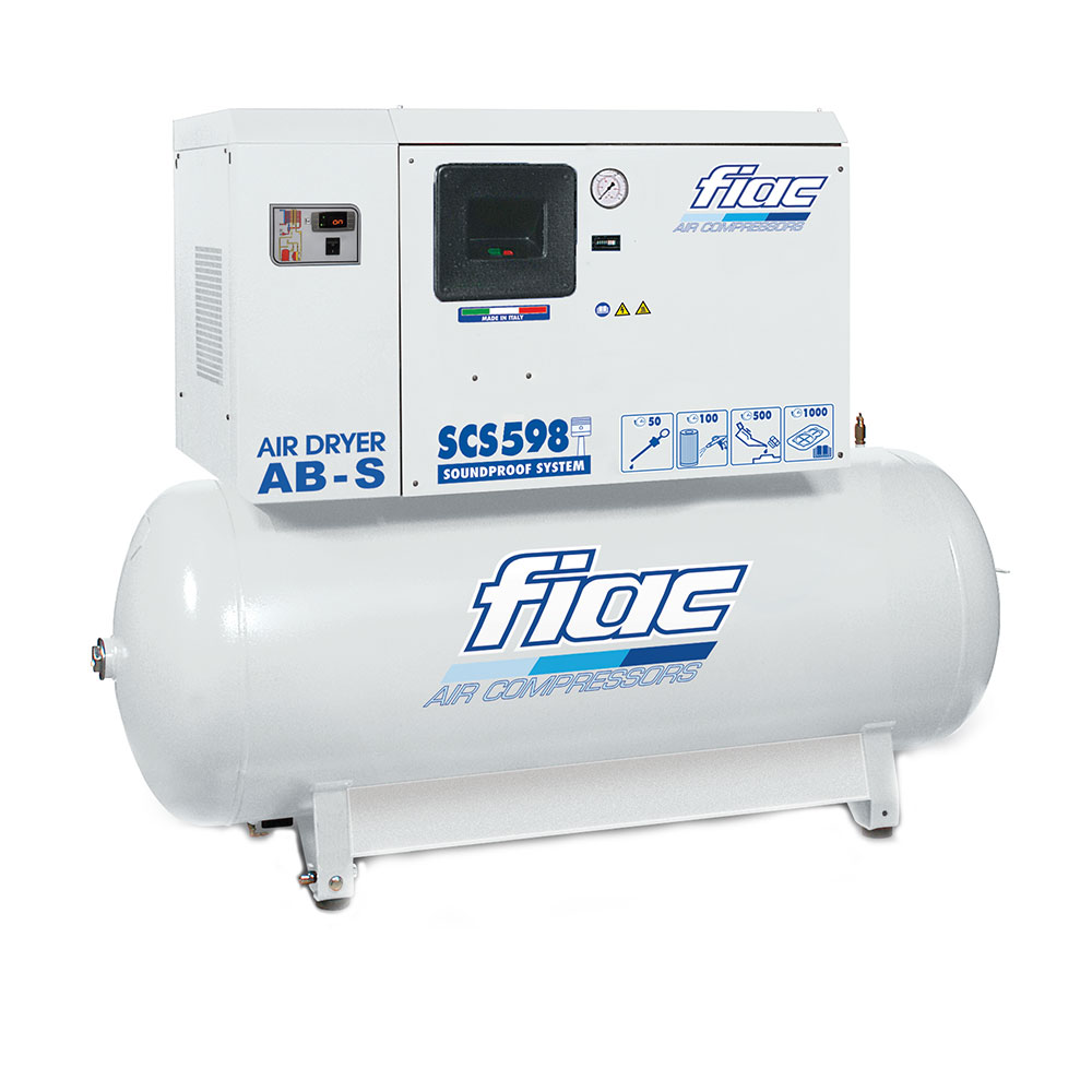 Compressore aria Fiac SCS 598/300 ABS insonorizzato a pistone trifase ...