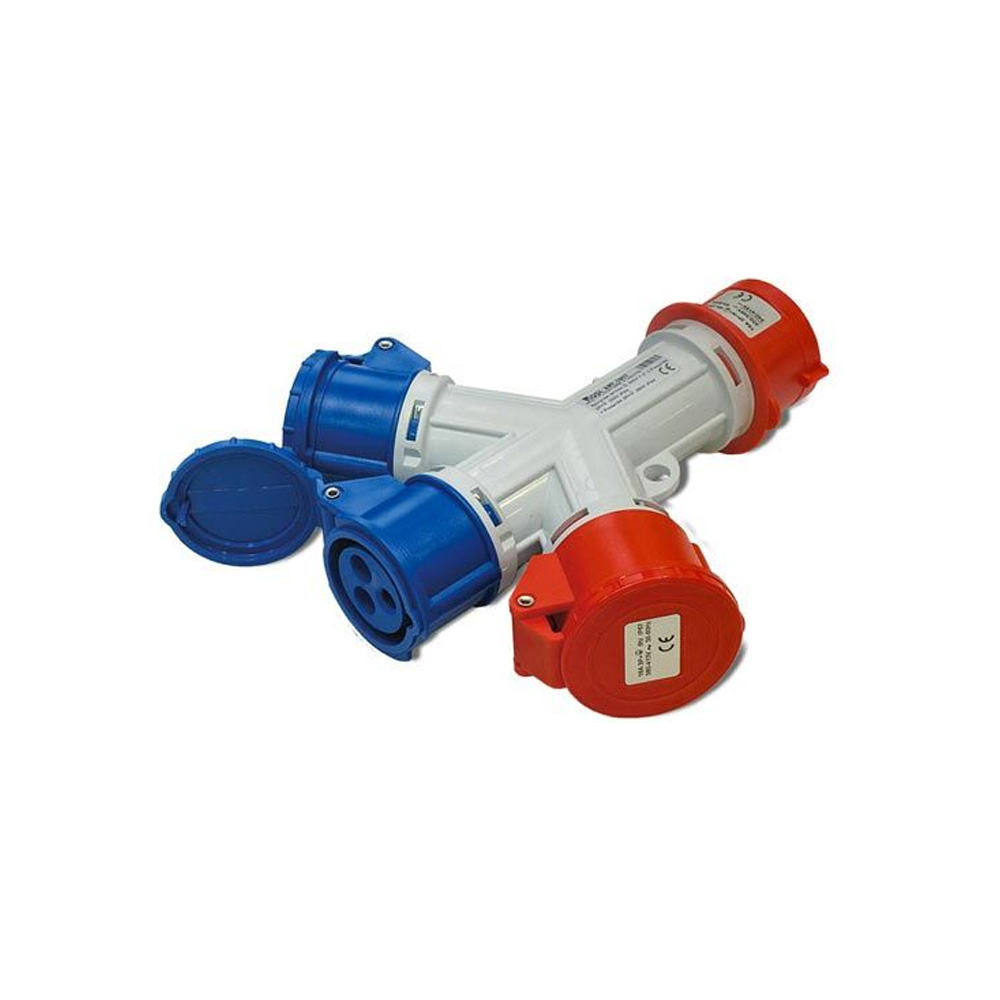 rosi adattatore moltiplicatore da cantiere con una spina monofase + 3