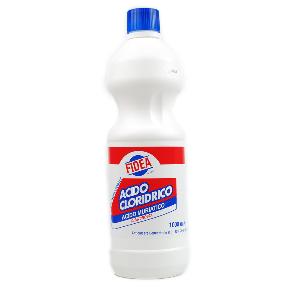 Acido Cloridrico Fidea 250001 Puro 33 muriatico Per Sgrassare E 