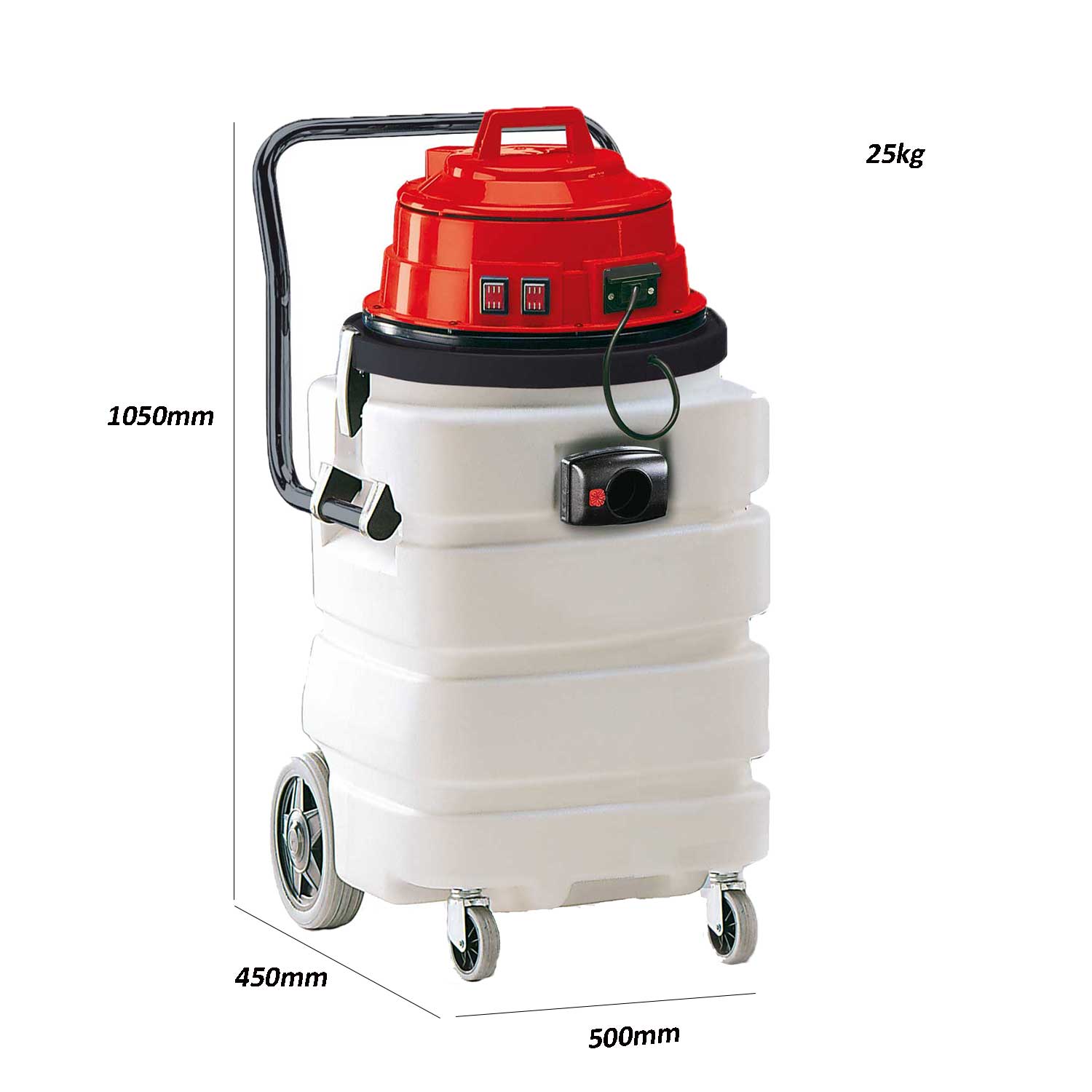 Aspiratore Soteco BC 2/90 SUB+ per aree allagate con pompa sommersa potenza  2400W capacità fusto 90 lt