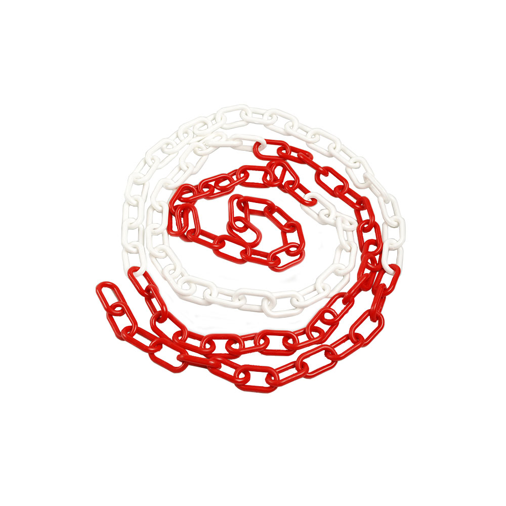 Catena segnaletica F.B. Ingros in plastica colorata bianca e rossa con  maglie Ø 6 mm prezzo al metro