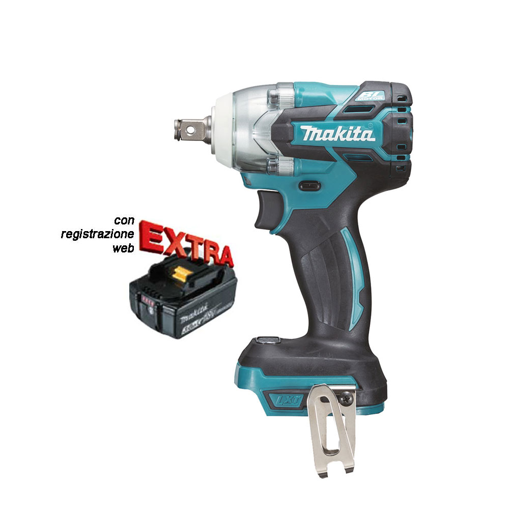 Avvitatore A Impulsi Makita XWT05Z 18V LXT – 1/2", Batteria Non Inclusa, Coppia Max 51,8 M·lbs, 0-2.100 Giri/min, Per Fissaggi E Rilasci Pesanti - 3