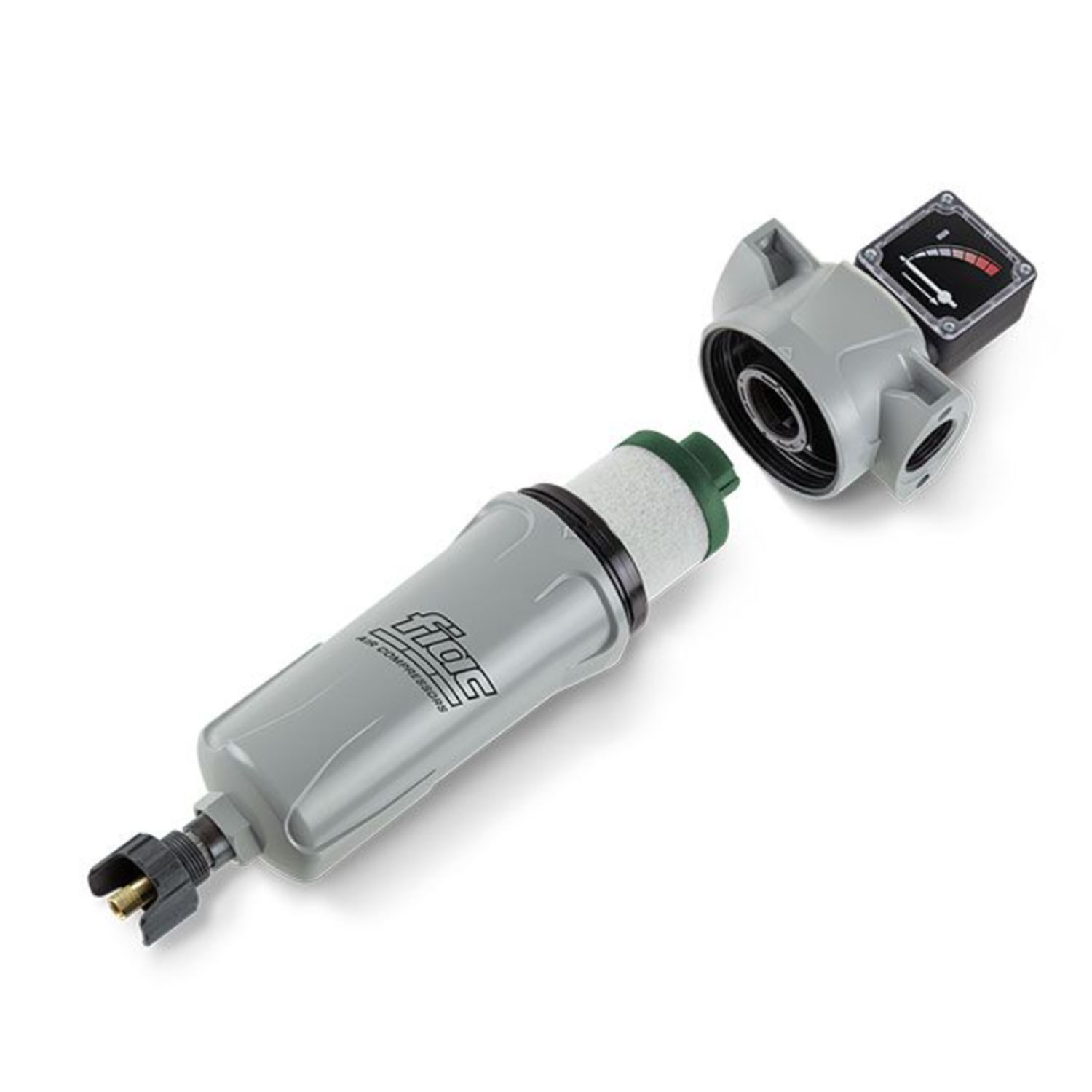 Filtro Aria Compressore 3 In 1 Con Regolatore Pressione E Manometro - 1/4" BSP, Per Utensili Ad Aria - Foto 3