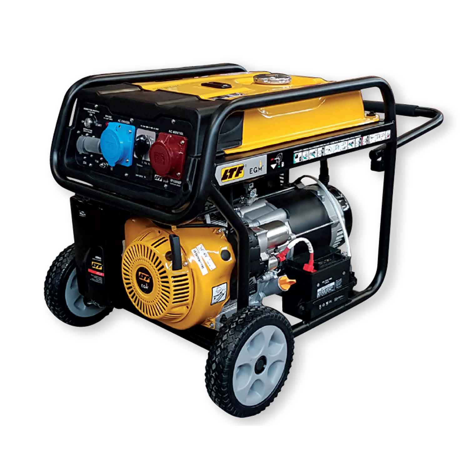 Generatore di corrente EGM rp9000epse monotrifase motore benzina 4 tempi 459cc potenza 7,5/7 kW