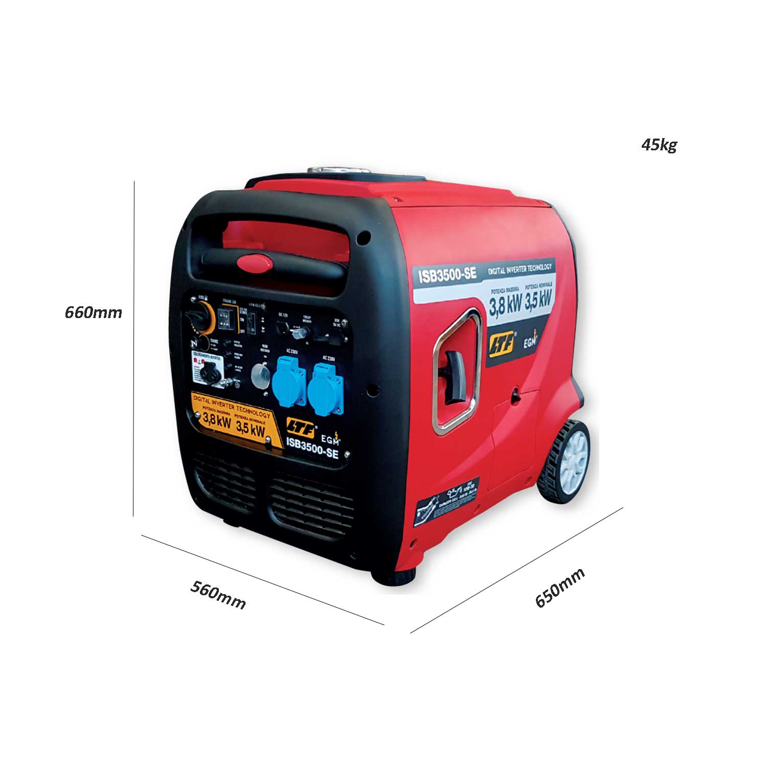 Gruppo Elettrogeno/Generatore Di Corrente 2800W - 220/380V Con - Foto 3