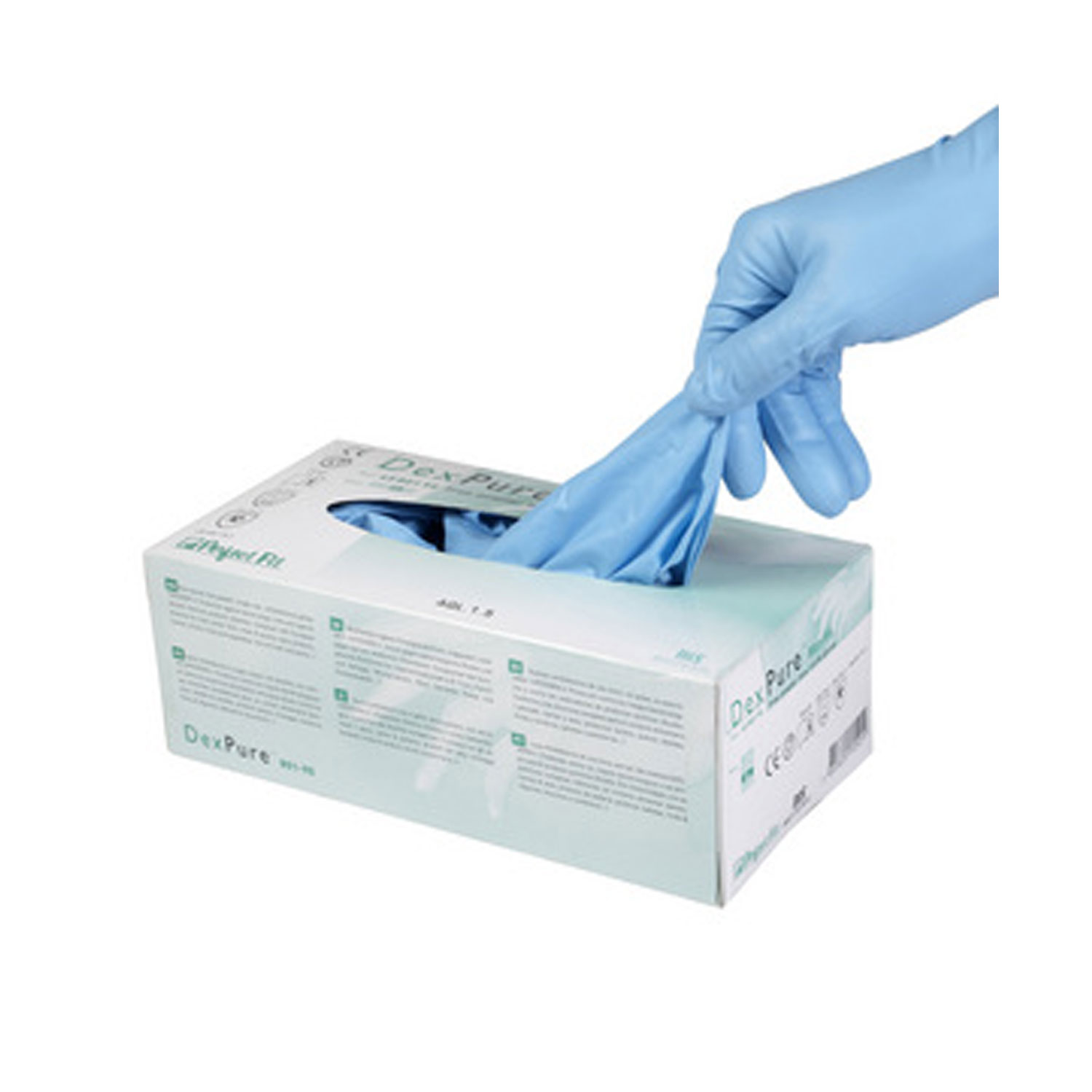 p Honeywell 4580091-XL Extra Grande DexPure non in polvere guanti in nitrile, colore: blu, confezione da 100 pezzi 