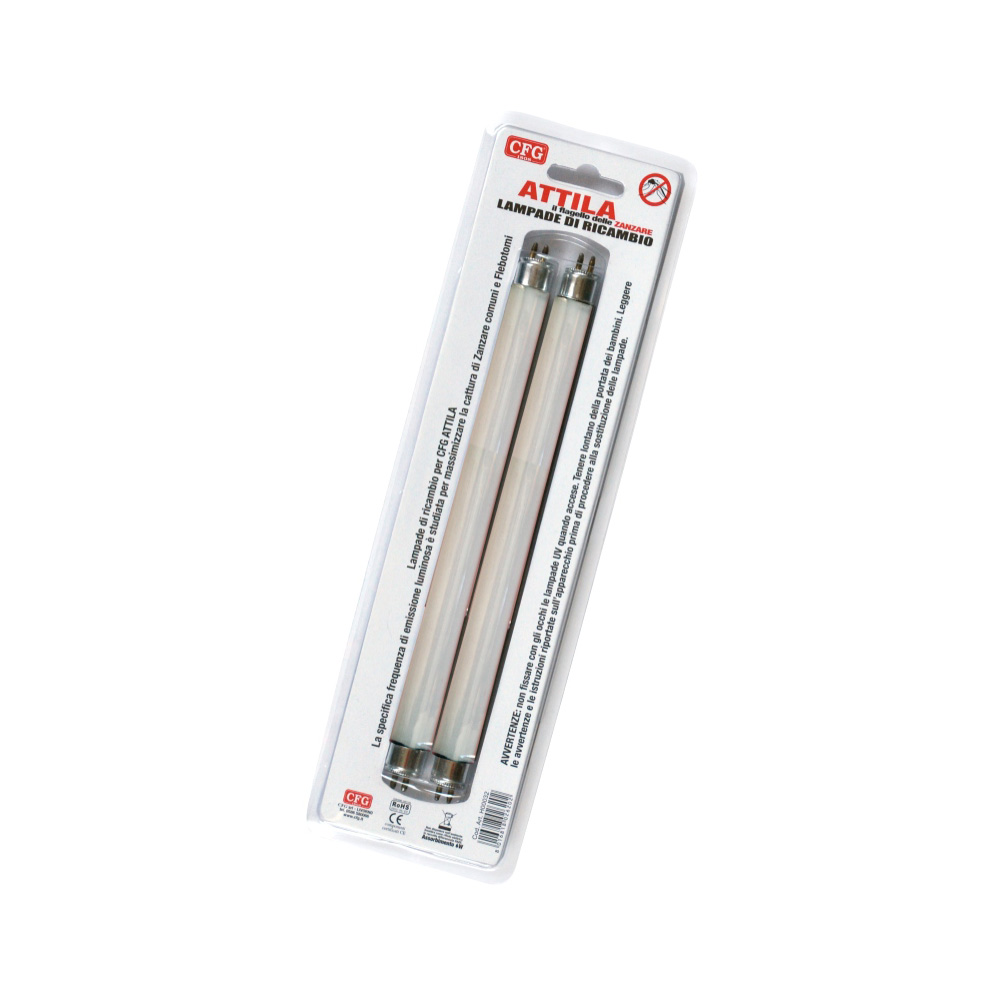 Lampade Attiniche CFG E330R Per Zanzazap 12 | 2 X 6W | Ricambio Originale Per Fulminatore Insetti | Luce UV Attrattiva Per Zanzare