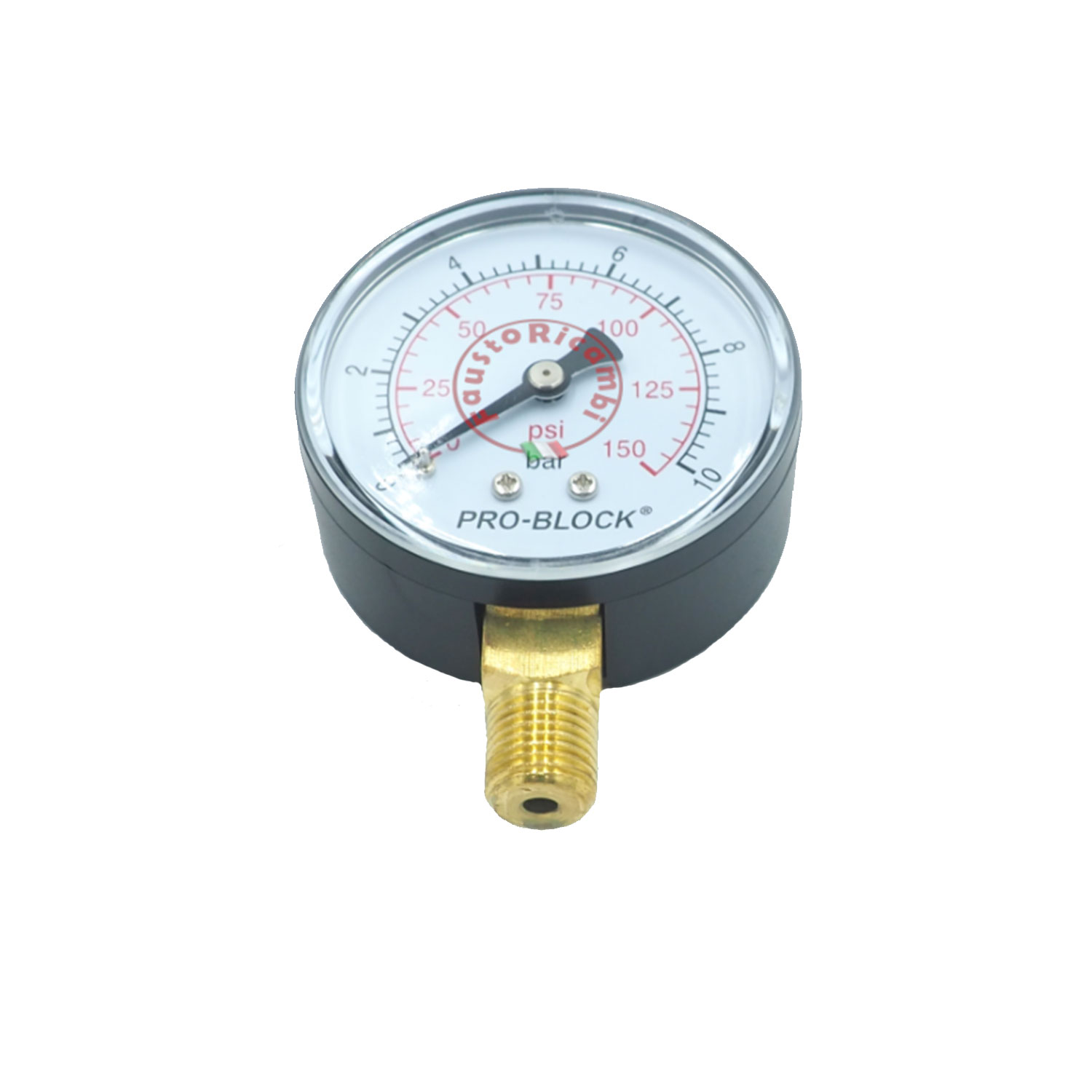Misuratore Pressione Acqua Dn50 Manometro Per Aria Compressa E Acqua - Scala 0-15 Bar, Attacco 1/4", Diametro DN50, Ideale Per Compressori E Impianti Idraulici Mandrino 4 Griffe - Foto 4