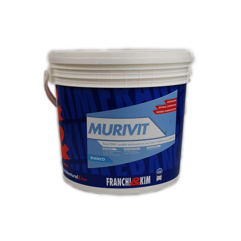 Pittura lavabile igienizzante Franchi&Kim Murivit per interni antimuffa 4  litri