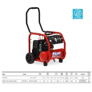 compressore-fiac-handy-rollcage-xs258-dati