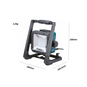 lampada-makita-deadml805-dimensioni