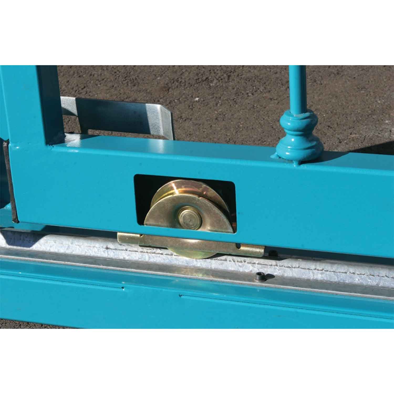 RUOTA CANCELLO 2 CUSCINETTI GOLA V 120 Mm PORTATA 430 Kg ZINCATA