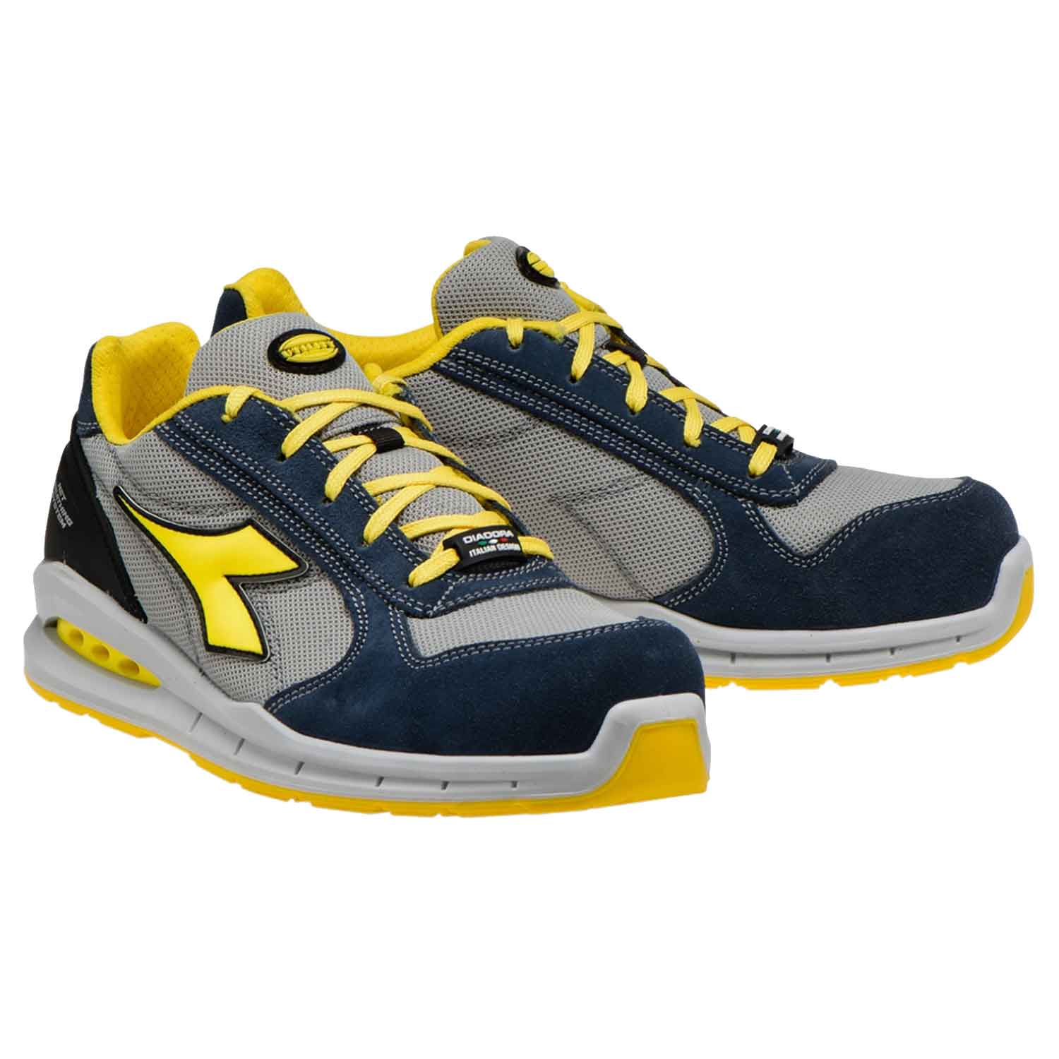 Scarpa antinfortunistica Diadora Run Net Airbox Low protezione S1P SRC  colore blu/ grigio roccia tg 41