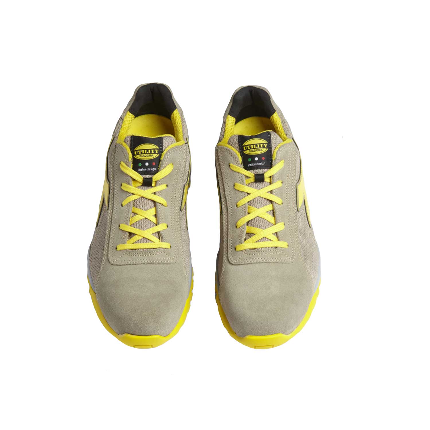 Scarpa da lavoro Diadora GLOVE MDS TEXT LOW S1P HRO SRC antistatica puntale rinforzato resistente alle alte temperature e allo scivolamento tg 39 colore grigio roccia lunare