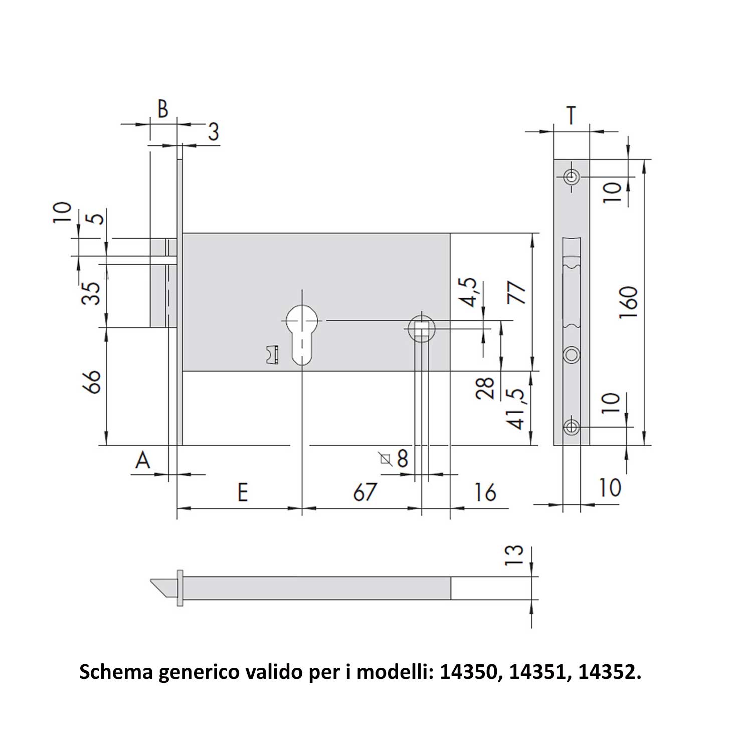 CISA 1072250 SERRATURA METALLO INFILARE ELETTRICA 14350 CISA 