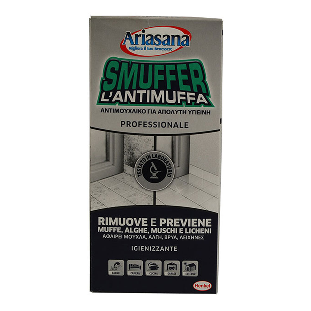smuffer antimuffa rimuovi muffa spray ml.250 ariasana henkel igienizzante  contro muffe e umidita' su Opiros